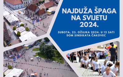 Najduža gimnastička špaga u sedam hrvatskih gradova, među njima i ...