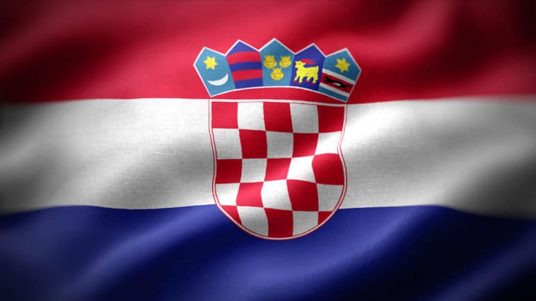 Close,Up,Waving,Flag,Of,Croatia.,Flag,Symbols,Of,Croatia.