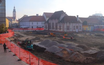 Radovi na obnovi Trga Republike u Čakovcu napreduju prema planu