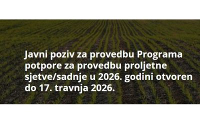 Javni poziv za provedbu Programa potpore za provedbu proljetne ...