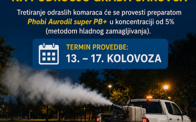 Obavijest o adulticidnom tretmanu komaraca na području Grada ...
